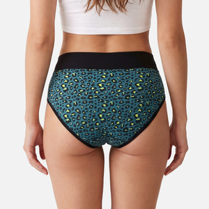 Braguitas de Algodón con Estampado de Leopardo para <span class=keywords><strong>Mujer</strong></span>, Venta al Por Mayor OEM, Personaliza tu Logotipo, Suaves, Transpirables, de Cintura Alta - Product Image 3