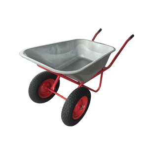 Carretilla resistente de construcción al por mayor WB6417 bandeja metálica de dos ruedas - Product Image 6