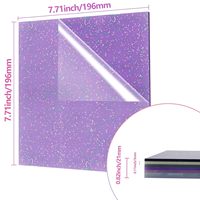 Feuille acrylique GORLDE découpée au laser, effet gelée pailletée, pour artisanat perlé, affiches d'art, usinée CNC