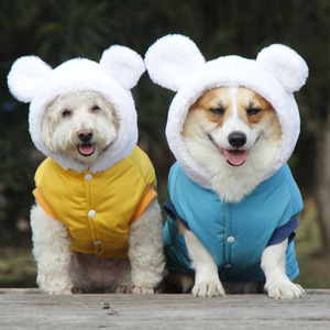 Manteau rembourré en coton pour chiens, vêtements chauds et résistants à l'humidité, jaune, bleu, Teddy, bouledogue français, Corgi, vêtements pour animaux de compagnie, automne et hiver - Product Image 2