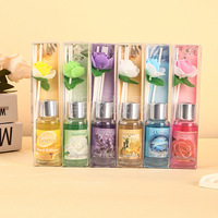 Diffuseur à Bâtonnets Parfum Froid Désodorisant WC Flacon en Verre Huile Essentielle Liquide d'Encens Aromathérapie