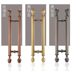 มือจับทองแดงโบราณสไตล์ยุโรป, ประตู, กระจกสแตนเลส, วิลล่าทันสมัยไม้หรูหรา - Product Image 5