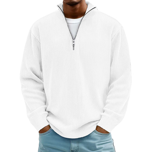 Camiseta Casual <span class=keywords><strong>con</strong></span> <span class=keywords><strong>Capucha</strong></span> y Cuello Alto para Hombre, Tallas S-5XL, Camiseta <span class=keywords><strong>Polo</strong></span> de Manga Larga <span class=keywords><strong>con</strong></span> Cierre y Cuello Alto de Pana - Product Image 5