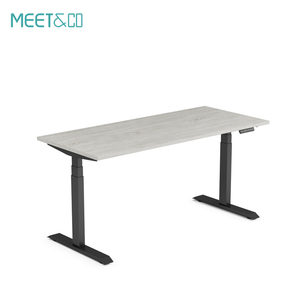 Bureau électrique réglable en hauteur personnalisé avec boutons de mémoire, tiroirs de rangement, fabricant pour les espaces de travail compacts - Product Image 2