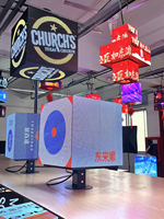 Écran d'affichage LED en cube couleur pleine P2.5 pour centre commercial, publicité en magasin, signalisation numérique 3D