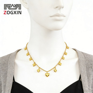 Heart Shape Pendant Necklace Gold Stainless Steel Choker Chain For Women Gift Jewelry - Product Image 3