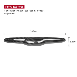 Fibra de carbono Shasha para Abarth 595, cubierta embellecedora para maletero, accesorios exteriores de fibra de carbono Real para <span class=keywords><strong>Fiat</strong></span> 500 - Product Image 6