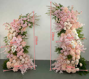 ฉากหลังงานแต่งงาน ดอกไม้ประดิษฐ์ ตกแต่งเวทีงานแต่งงาน ซุ้มดอกไม้รูปแตรสำหรับงานปาร์ตี้ - Product Image 3