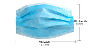 Masque facial jetable à 3 couches 50 packs de protection quotidienne pour adultes Factory Ready Stock Hot Selling Good Quality Nonwoven Mouth Guards Blue - Product Image 6