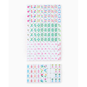 Custom Orange 4 Player UV Printing Acrylic American <b>Mahjong</b> Tiles Custom Logo Indoor Luxury <b>Mahjong</b> Game <b>Set</b> - Product Image 3