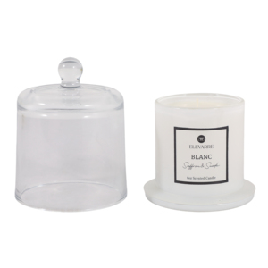 Vela Aromática ELEVARRE Blanc Saffron & Suede de 6oz en Frasco de Vidrio con Tapa - Product Image 3