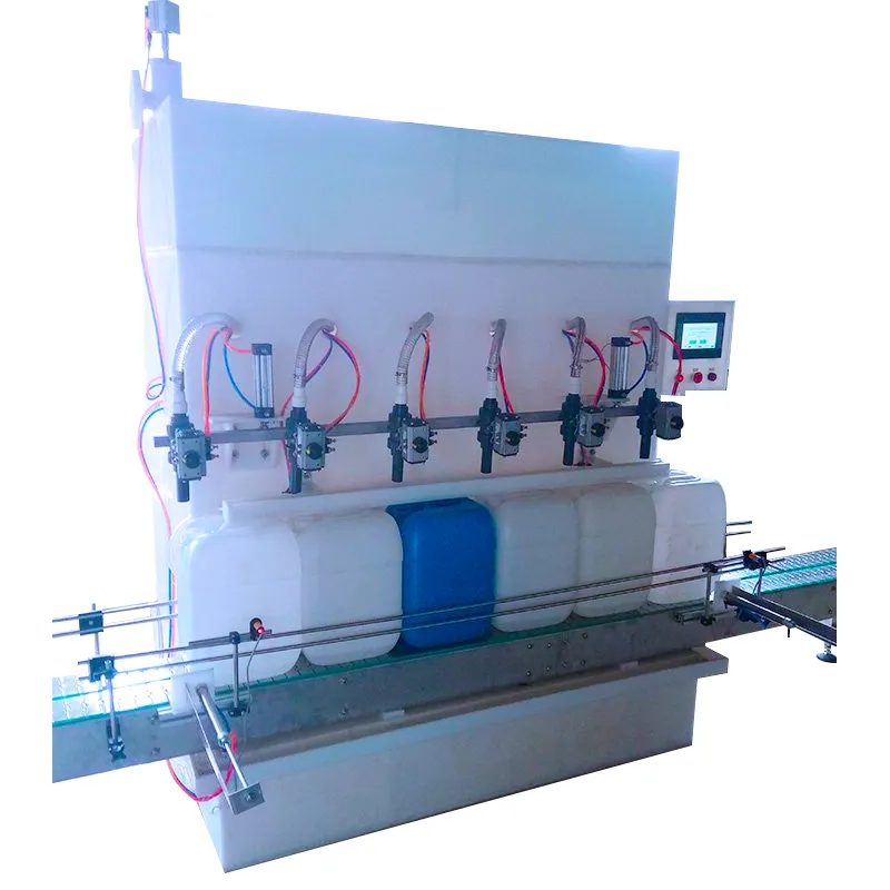 Pemutihan tanaman air/natrium hipoklorit solusi stabil pengisian linier/peralatan mesin pengisi terintegrasi modular