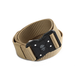 Cinturón Elástico Tejido para Hombre, Color Caqui, Hebilla de Cierre Automático, Tela de Poliéster, para Ropa de Trabajo y Uso en Exteriores - Product Image 5