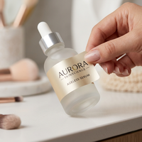 Autocollants d'étiquettes pour flacons de cosmétiques et de parfums, impression personnalisée, dorure holographique à chaud, écologiques, en vinyle adhésif