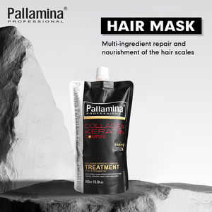 Mascarilla Capilar Pallamina con Aceite de Argán, Colágeno, Multi-Reparación, Queratina, Biotina, Terapia Intensiva para Cabello Dañado, Encrespado y Opaco - Product Image 2