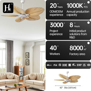 <b>Fan</b> <b>Light</b> Made in China Vine <b>Ceiling</b> <b>Fan</b> 52 inch Natural Wind Palm Leaf <b>Fan</b> Parts - Product Image 4