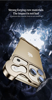Coque de téléphone en alliage d'aluminium mince orange avec protection d'objectif d'appareil photo pour téléphones iPhone 17 Pro