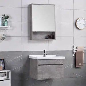 Nhỏ grey treo tường vanities phòng tắm bồn rửa đơn 60 với lưu trữ menards tủ phòng tắm với bồn rửa