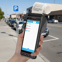 Computadora de Mano Android con Sistema de Gestión de Colas, PDA con Impresora de Etiquetas, Escáner de Códigos de Barras, Códigos QR y NFC, con Impresora Térmica de Etiquetas
