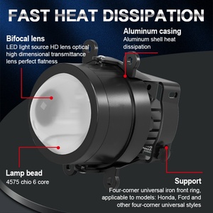 ไฟตัดหมอก LED รุ่นใหม่ล่าสุด พร้อมเลนส์โปรเจคเตอร์ ไฟหน้า LED ขายดี ไฟตัดหมอกอัตโนมัติ พร้อมเลนส์ - Product Image 5