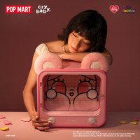 Authentique POP MART CRYBABY Care Bears Series Boîte de présentation lumineuse en forme de téléviseur, étui de rangement pour figurines de collection pour la collection de blind boxes