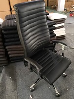 Chaise de bureau ergonomique pour direction Chaise de bureau moderne à dossier haut et pivotante en cuir Chaise de conférence Mobilier de bureau