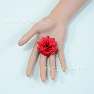 Dongchen Crafts Simulated Velvet Rose Flowers Colorful Silk Flower Hair Accessories <b>For</b> Hairpins Decorative <b>Hats</b> <b>Wedding</b> Props - Product Image 2