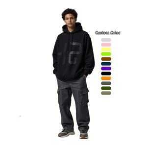 TKAN63D personalizado de alta calidad tela de lana respetuoso con el medio ambiente sólido otoño Sudadera con capucha 100% algodón pulóver diseño forrado Logo impreso - Product Image 1