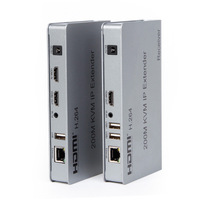 Prix de gros USB HDMI H.264 200M KVM IP Extender sur RJ45 Lan Ethernet Réseau Cat5e Cat6 Câble