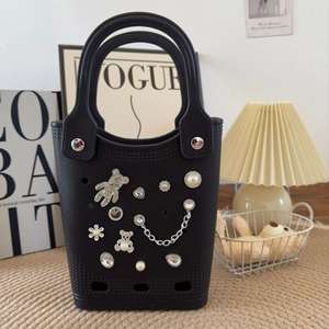 Outdoor Travel <b>Beach</b> Bags Simple Plain Color Handbags Waterproof EVA Holes Bag - Product Image 6