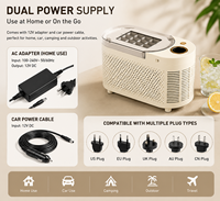 Máquina Portátil para Hacer Hielo, 10 Cubos de Hielo, Producción Rápida, con Alimentación de 12V para Coche, Hogar, Camping y Uso en Exteriores