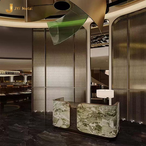 J450 Artistic Stainless Steel <b>Screen</b> Partition Decorative Metal Room Divider for Luxury Interior Design - Product Image 2