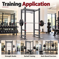Rack de squat demi-taille pour salles de sport commerciales et studios d'entraînement, équipement d'entraînement aux squats et aux presses avec barre pour installations commerciales