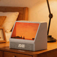 Réveil lumineux 3D simulé de haute qualité avec fonction audio Bluetooth pour la maison et le bureau