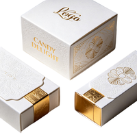 Boîte d'emballage de luxe mate OEM pour confiseries, impression de logo personnalisée, carton cadeau pour Noël et anniversaire
