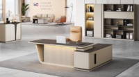 Ensemble de mobilier de bureau complet de luxe léger pour la maison, bureau en L, tables de bureau en L