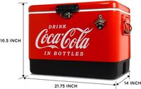 Glacière isotherme portable en plastique 30/40/50L pour bière, canettes et fêtes, personnalisable, en métal