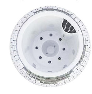 Vente flash : Pot de fleurs rond suspendu <span class=keywords><strong>en</strong></span> forme de boule disco avec corde <span class=keywords><strong>en</strong></span> <span class=keywords><strong>macramé</strong></span> métallique, trou de drainage pour la décoration de la maison - Product Image 4