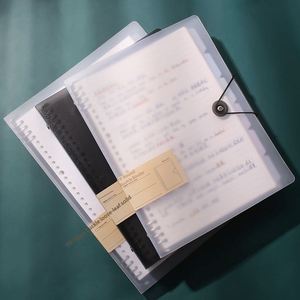 KE'mu Simple and Comfortable to Hold PP Frosted Transparent 8-Hole Notebook Notepad Student <b>Diary</b> Gift - Product Image 2