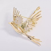 Broches de Pájaro Esmaltados Estilo Chino para Mujer y Niña, de Alta Calidad, Chapados en Plata y Oro, con Esmalte Verde, Diseño de Golondrina, para Fiesta