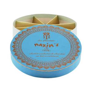 Custom logo Printing Small <b>Round</b> Chocolate Praline Packaging Gift <b>Box</b> - Product Image 3