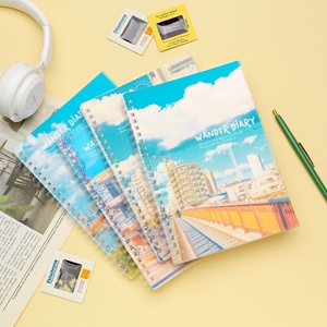 Libreta Espiral A3 con Impresión Fresca, Alto Valor de Color, Regalo, Notas de Trabajo, Diario con Cubierta de Cuero - Product Image 1