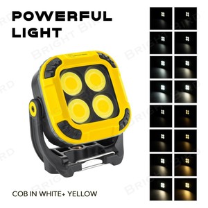 700lm Sạc Led Đèn Pha làm việc ánh sáng 1200mAh pin IP44 đánh giá Hợp kim nhôm xây dựng móc từ cho hội thảo - Product Image 4