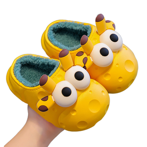 Chaussons d'hiver <span class=keywords><strong>pour</strong></span> enfants en PVC, dessin animé, intérieur, antidérapants, chauds, désodorisants, garçons, filles, imperméables, demi-<span class=keywords><strong>talon</strong></span>, semelle souple, bébé Mao Mao, vêtements d'extérieur - Product Image 1
