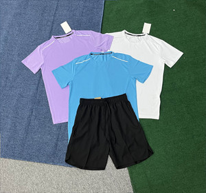 <span class=keywords><strong>Completo</strong></span> Sportivo Estivo per <span class=keywords><strong>Uomo</strong></span> e Donna, Asciugatura Rapida, Traspirante, Comodo, per <span class=keywords><strong>Fitness</strong></span> e Corsa, Set di Pantaloncini e Maglietta, Vendita all'Ingrosso - Product Image 2