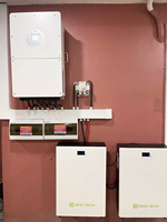 Panneau solaire Kit de système d'alimentation domestique 10Kw Systèmes de stockage d'énergie solaire par batterie Ensemble hybride complet Growatt