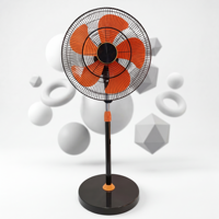 Ventilateur de ventilation commercial autoportant de 18 pouces le plus vendu, refroidi par air, pour entrepôt, 220V, moteur en plastique, montage, commande tactile 5
