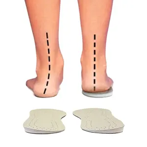 Insole Sepatu Kulit Sol Ortopedi Tumit Lateral Wedges Sisipan Sepatu untuk Pronasi Supinasi O/X Kaki Busur HA00864