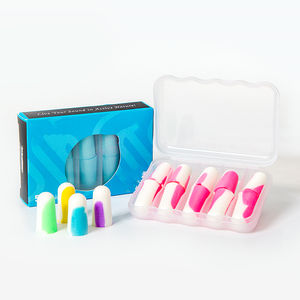 <span class=keywords><strong>Tapones</strong></span> para los oídos de espuma para dormir de PU reutilizables con certificación CE de doble color para reducción de ruido y protección auditiva - Product Image 1