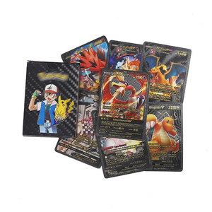 YY vente en gros bas <span class=keywords><strong>prix</strong></span> 55 pièces or argent noir <span class=keywords><strong>carte</strong></span> Pokemoned anglais français allemand espagne feuille d'or cartes de jeu - Product Image 6